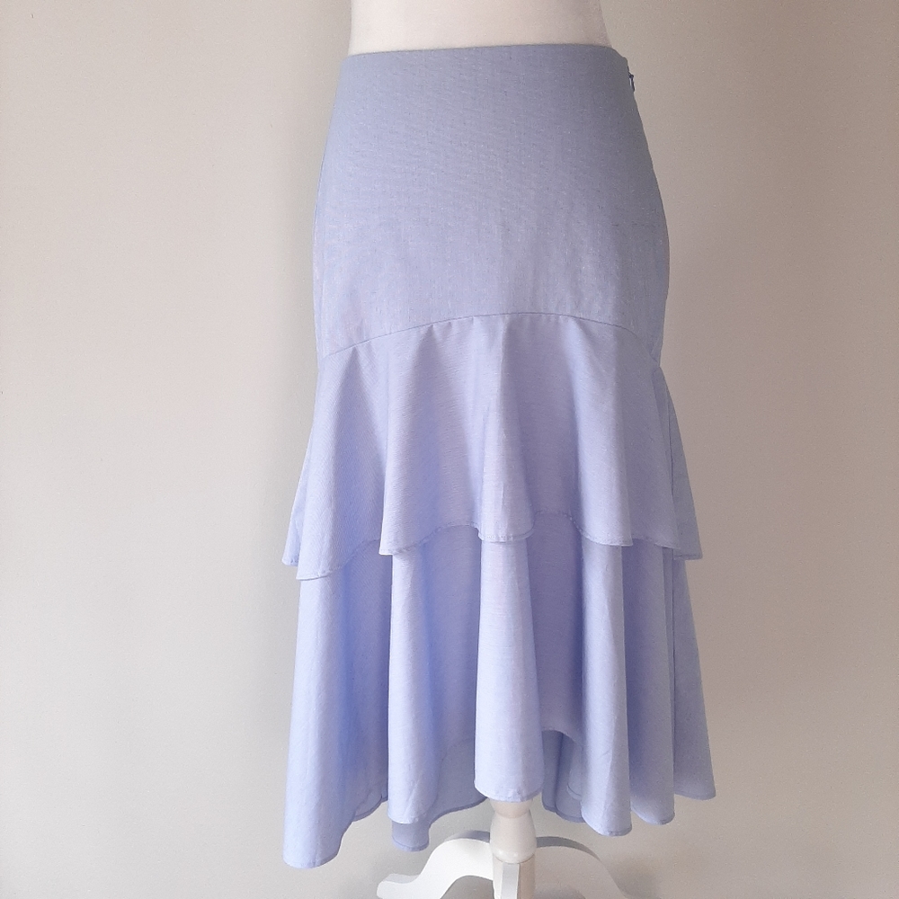 Banana Republic tiered blue skirt